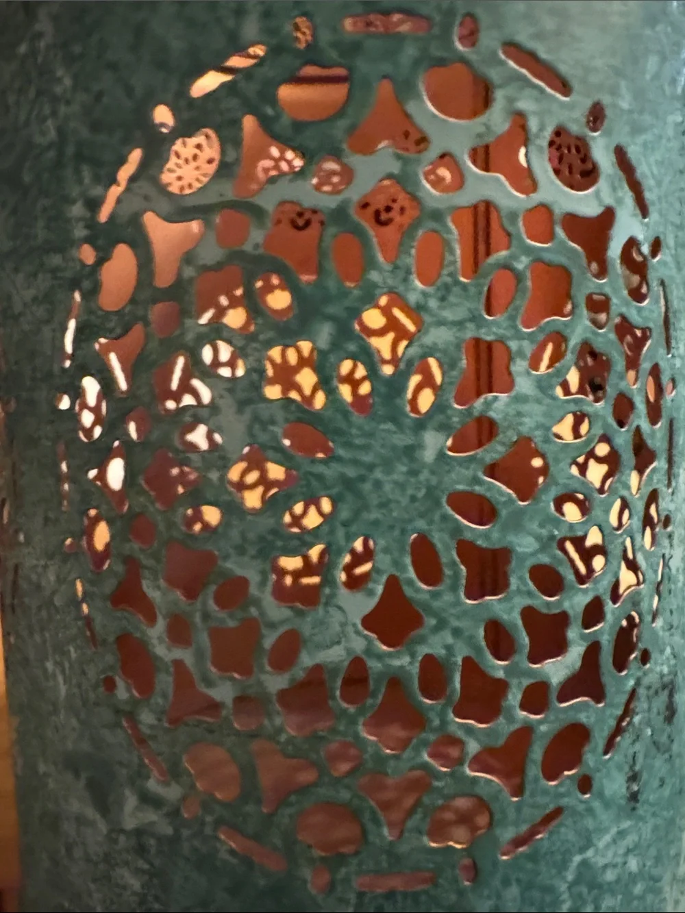 Teal Decorative Metal Lantern – Home Accents